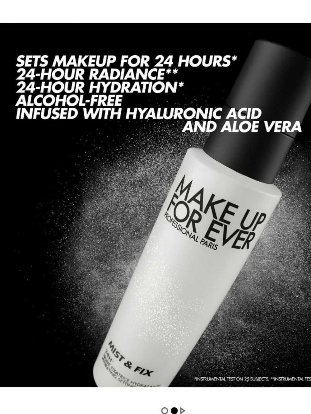 Make up For ever Mist & Fix Hydrating 24h Setting Mist 10ml Travel New